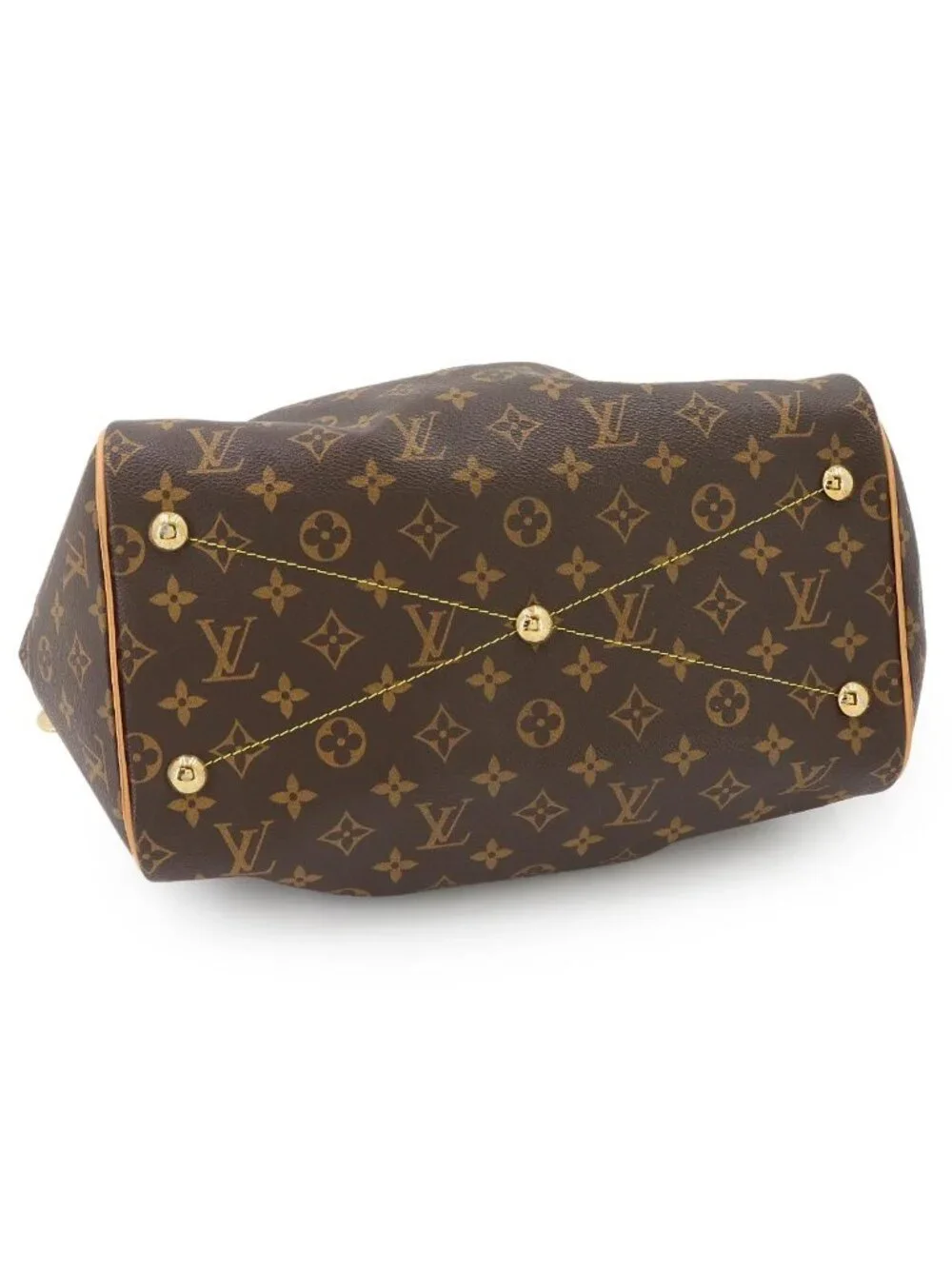 Louis Vuitton Monogram Tivoli GM Tote Brown Gold